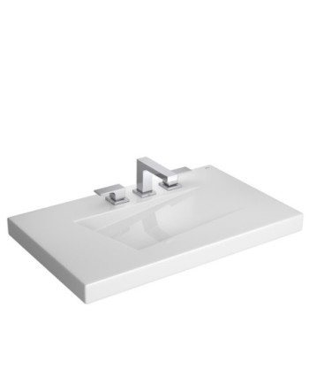 Lavatório de pousar branco brilhante L89.17