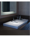 Lavatório L89.17 Pousar Branco Brilhante com Válvula Oculta 760*460*115mm | Domus banho