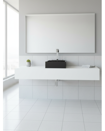 Lavatório L73.95 Pousar PRETO Compacto Acessível