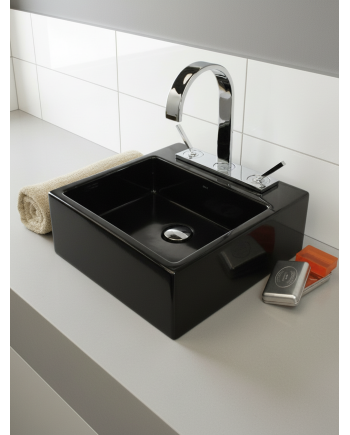 lavatorio de pousar preto deca L73.95 ambiente