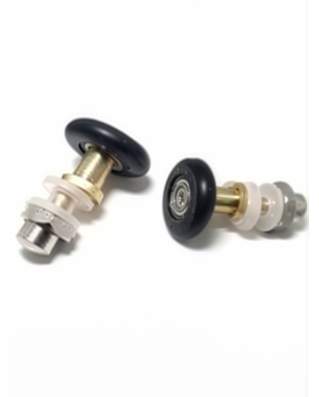 Kit de carretos excêntricos para resguardo/cabine de duche, para vidro 5/6 mm, furo 12 mm