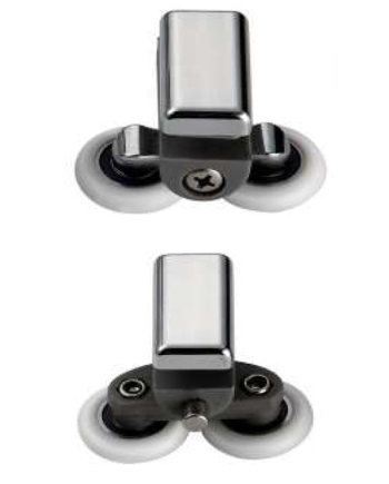 Kit de carretos duplos para resguardo/cabine de duche CRP11-22, para vidro 5/6 mm, peça de substituição