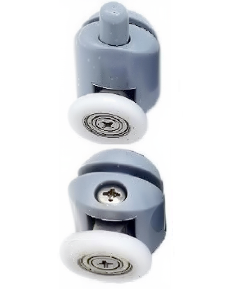 Kit de carretos para resguardo/cabine de duche CRP14-11, para vidro 5/6 mm, 2 superiores e 2 inferiores com mola