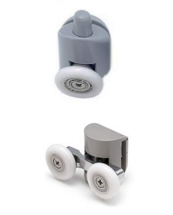Kit de carretos para resguardo/cabine de duche CRP14-21, vidro 5/6 mm, 2 superiores e 2 inferiores com mola