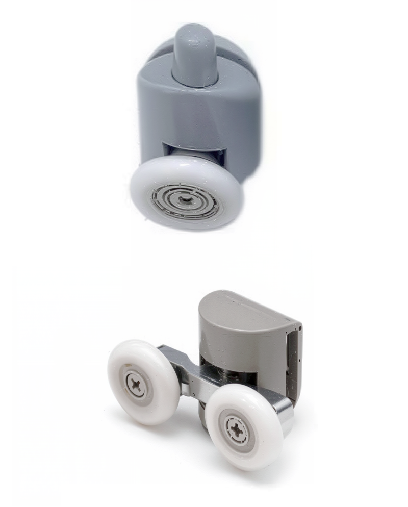 Kit de carretos para resguardo/cabine de duche CRP14-21, vidro 5/6 mm, 2 superiores e 2 inferiores com mola