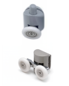 Kit de carretos para resguardo/cabine de duche CRP14-21, vidro 5/6 mm, 2 superiores e 2 inferiores com mola