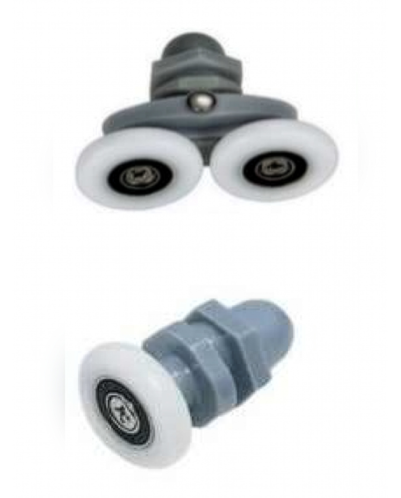 Kit de carretos duplos para resguardo/cabine de duche, para vidro 5/6 mm, peça de substituição