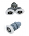 Kit de carretos duplos para resguardo/cabine de duche, para vidro 5/6 mm, peça de substituição