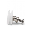 Roldana com ranhura e perno com rótula para resguardo/cabine de duche, vidro 5/6 mm, suporte de fixação ao vidro