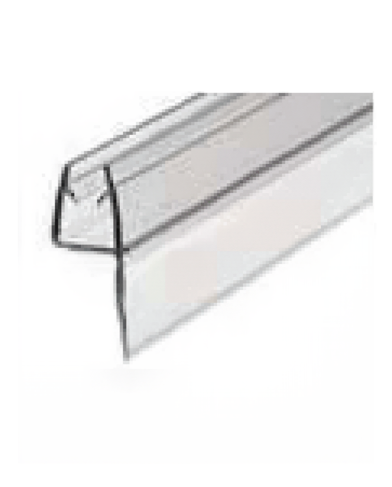 Perfil de vedação transparente para portas de vidro de resguardo/cabine de duche, Tipo 4, compatível com vidro 6 ou 8 mm