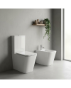 Conjunto Atlantis sanita e bidet. Ao chão, com cisterna, soft close e rimless.