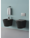 Sanita Suspensa Cato Preto Mate Rimless Soft Close | Domus Banho