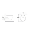 Sanita Suspensa Cato Rimless Soft Close Ultra Compacta
