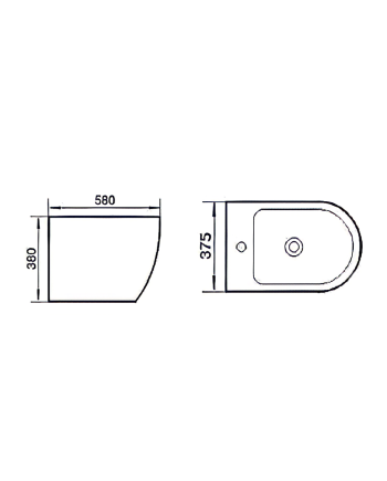 life bidet desenho técnico